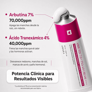 Crema Aclarante 7% Arbutina + 4% Ácido Tranexámico